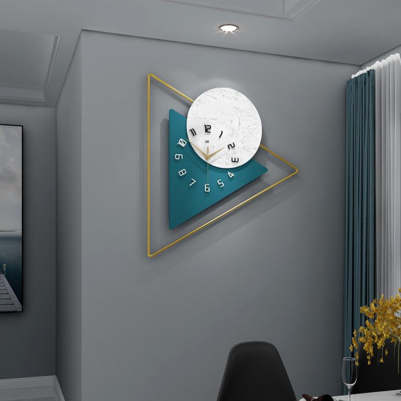 Triangle Metal Wall Clock – product view 2