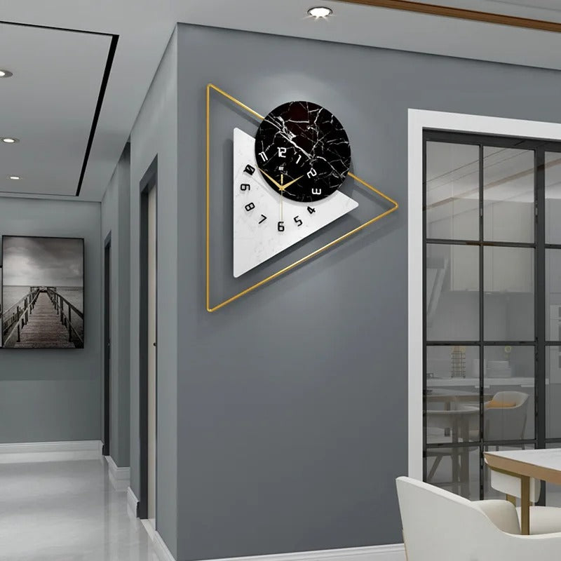 Triangle Metal Wall Clock – product view 5