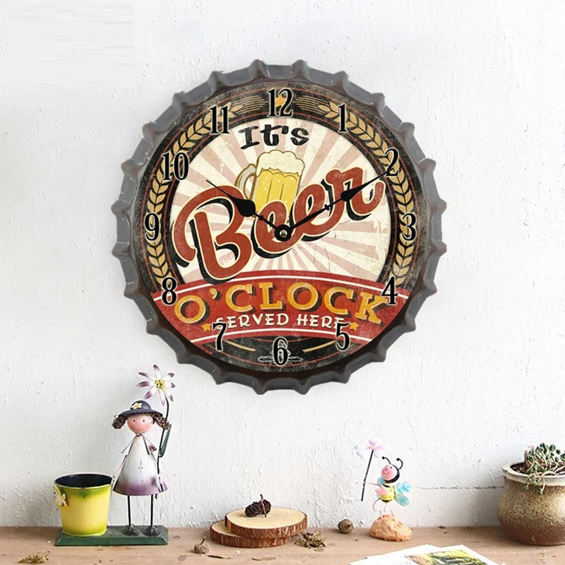 Vintage Beer Wall Clock – product image