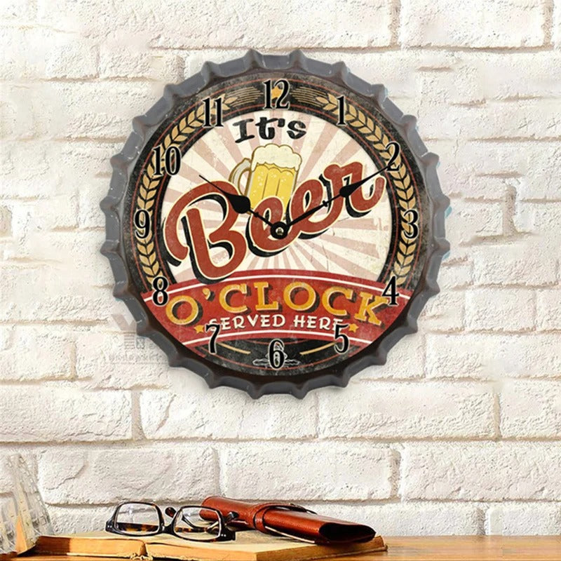 Vintage Beer Wall Clock – product view 2