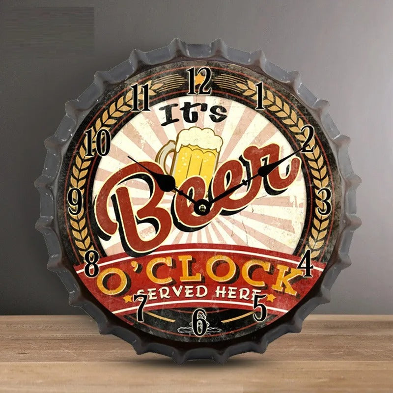Vintage Beer Wall Clock – product view 3