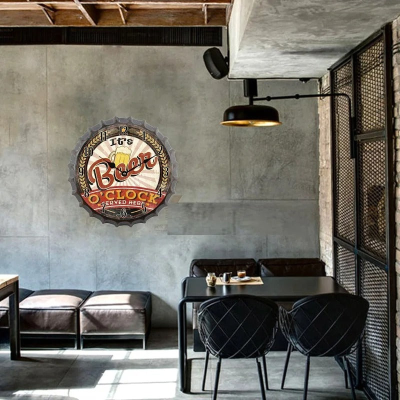 Vintage Beer Wall Clock – product view 4