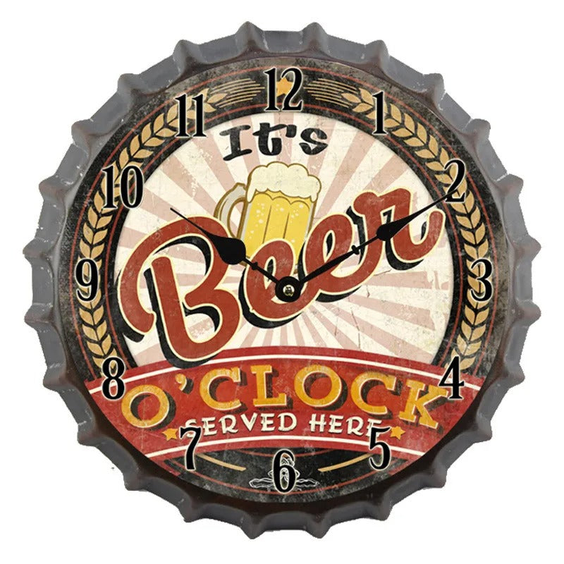 Vintage Beer Wall Clock – product view 5