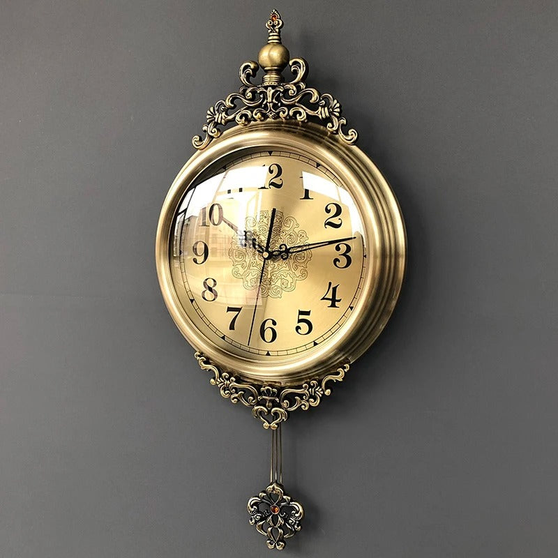 Vintage Bronze Wall Clock – product view 5