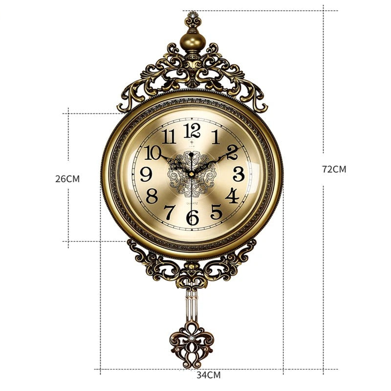 Vintage Bronze Wall Clock – product view 6