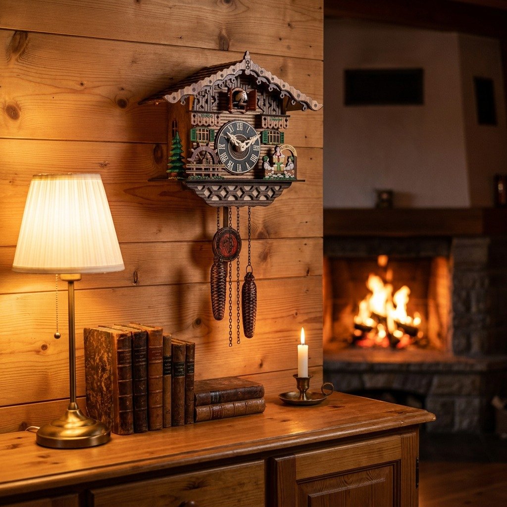 Vintage Chalet Pendulum Wall Clock – product view 11