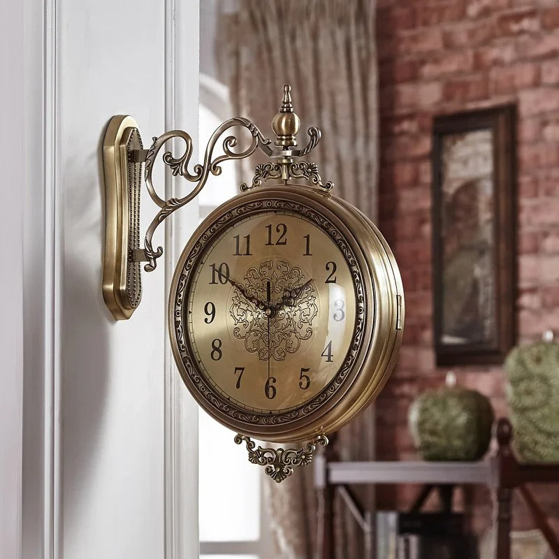 Vintage Double Sided Wall Clock – product image