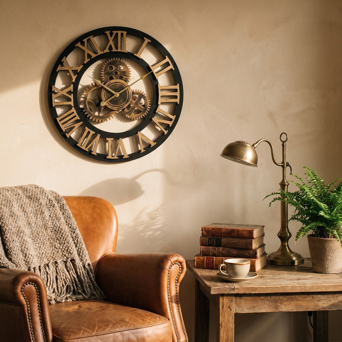Vintage Gear Wall Clock – product image