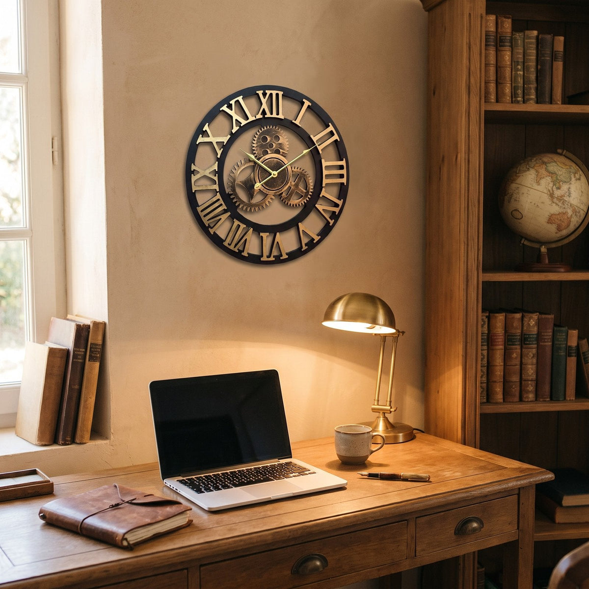 Vintage Gear Wall Clock – product view 5