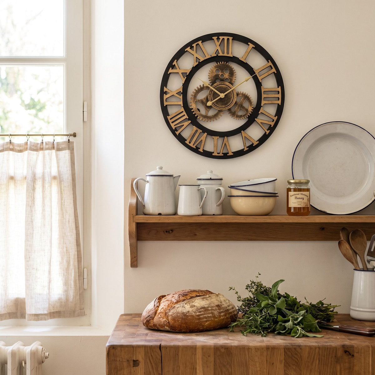 Vintage Gear Wall Clock – product view 8