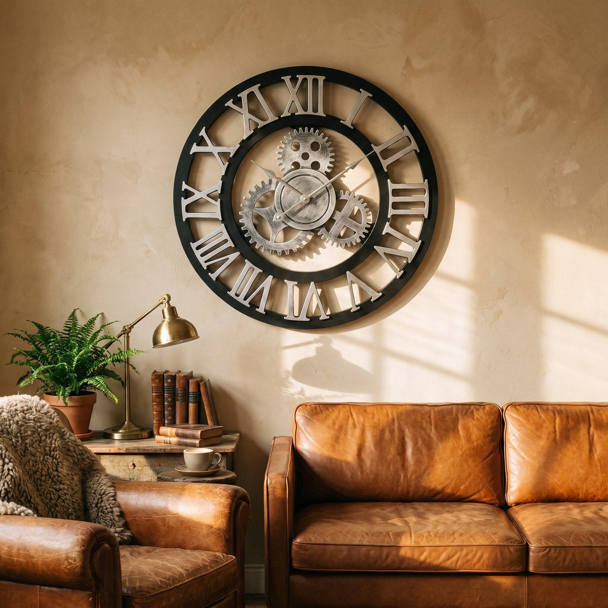 Vintage Gear Wall Clock – product view 9