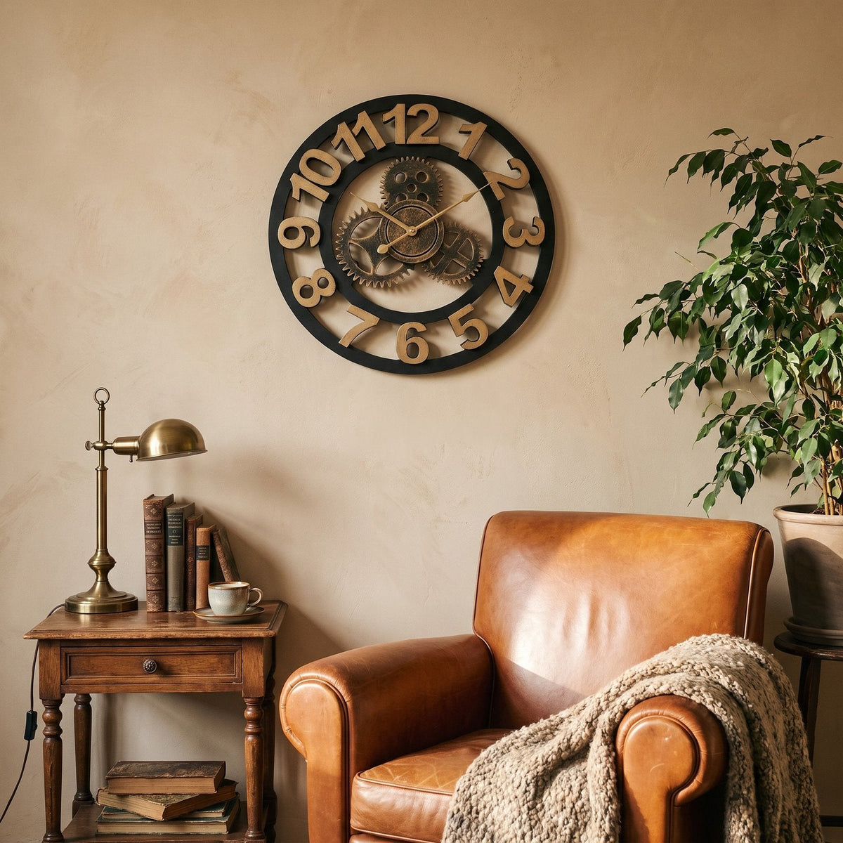 Vintage Gear Wall Clock – product view 11