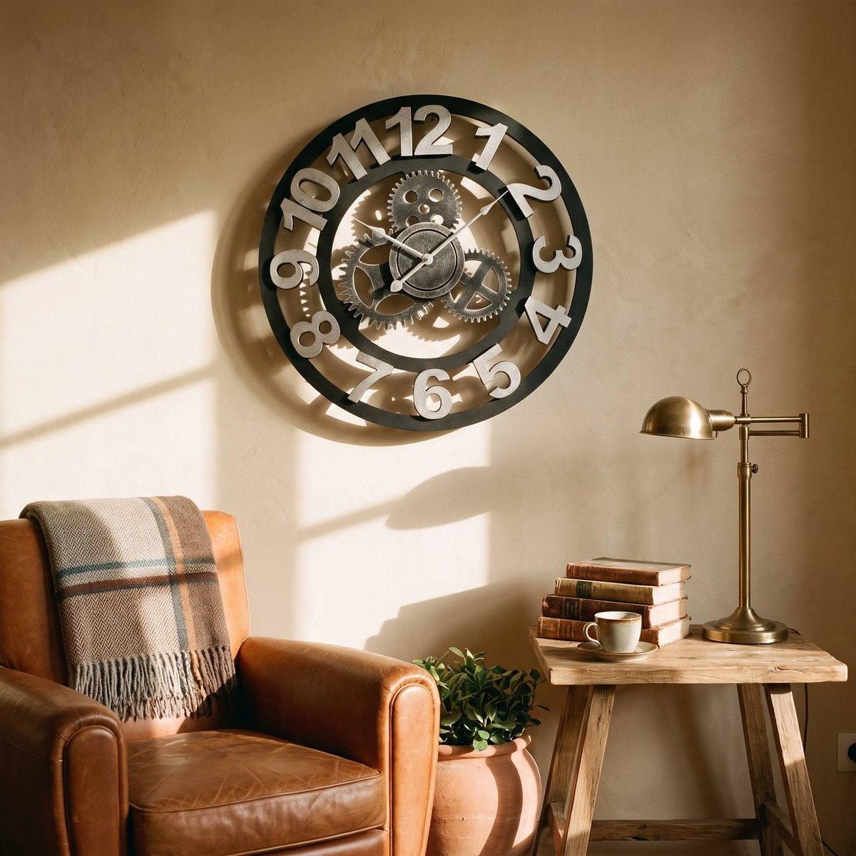 Vintage Gear Wall Clock – product view 13