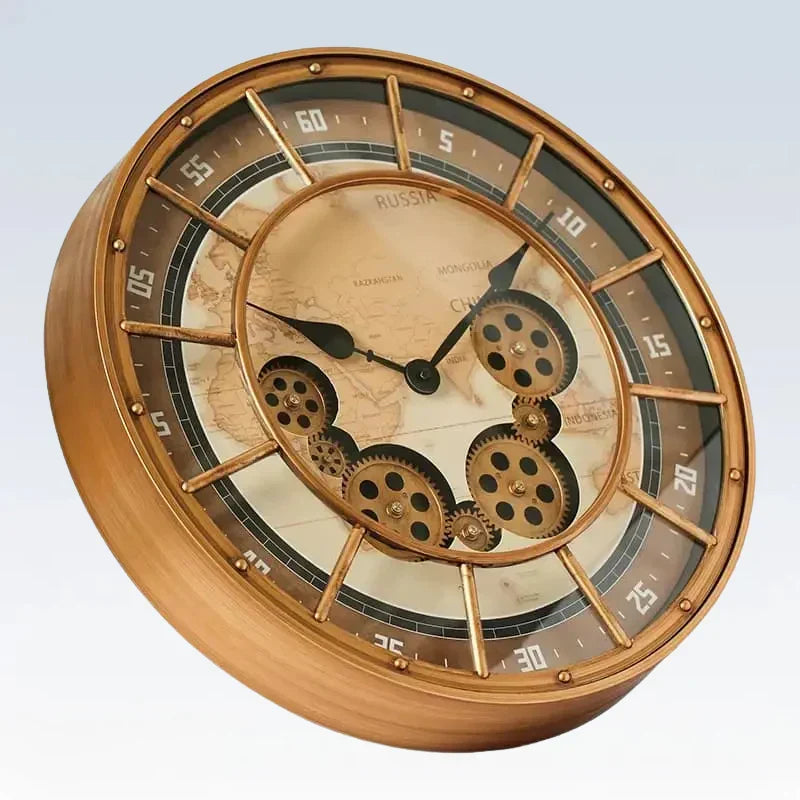 Vintage Gears Wall Clock – product view 2