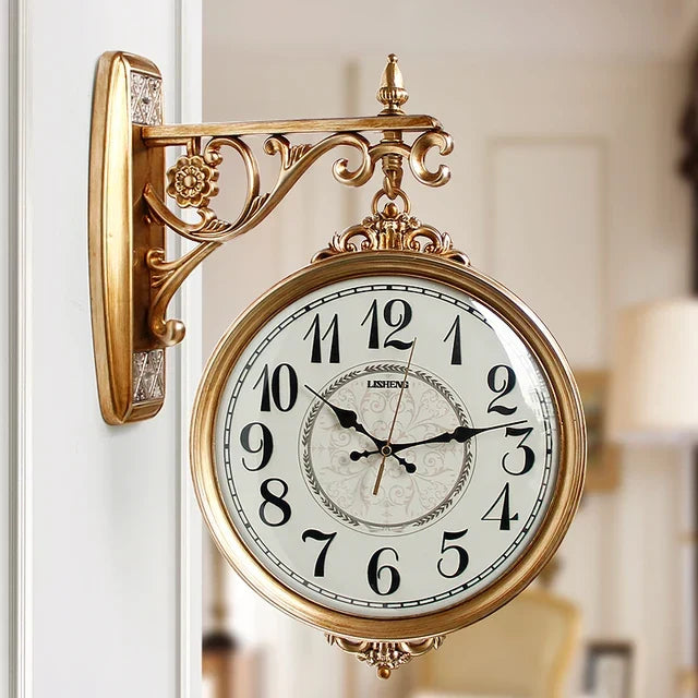 Vintage Golden Wall Clock – product image