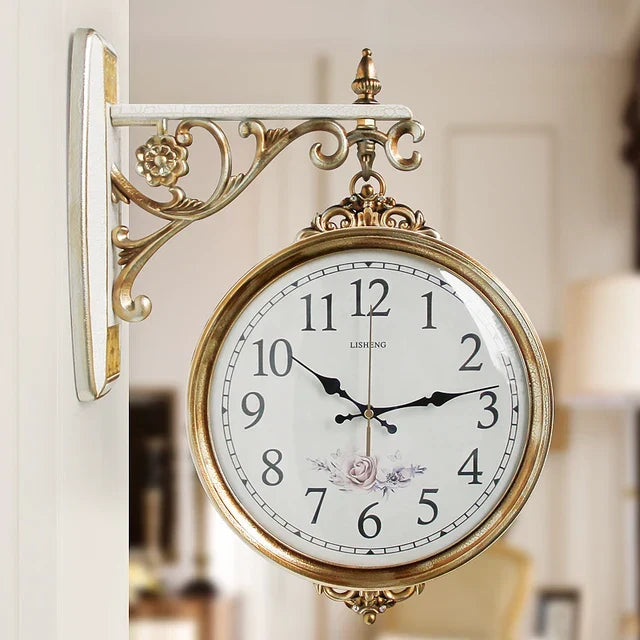 Vintage Golden Wall Clock – product view 3