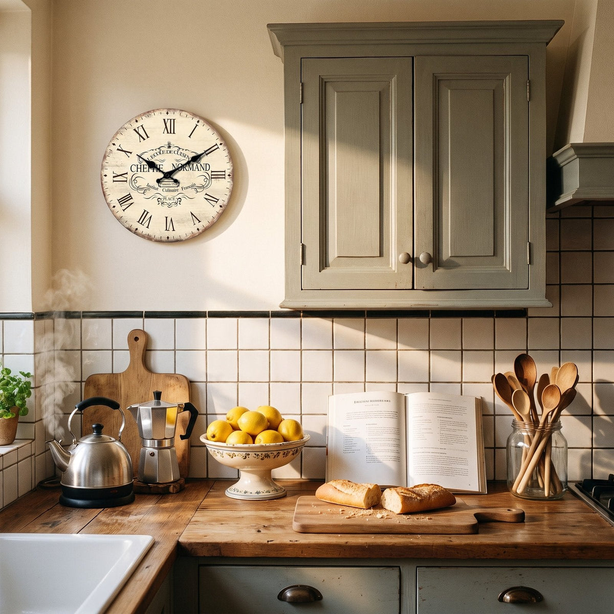 Vintage Kitchen Wall Clock – product view 3