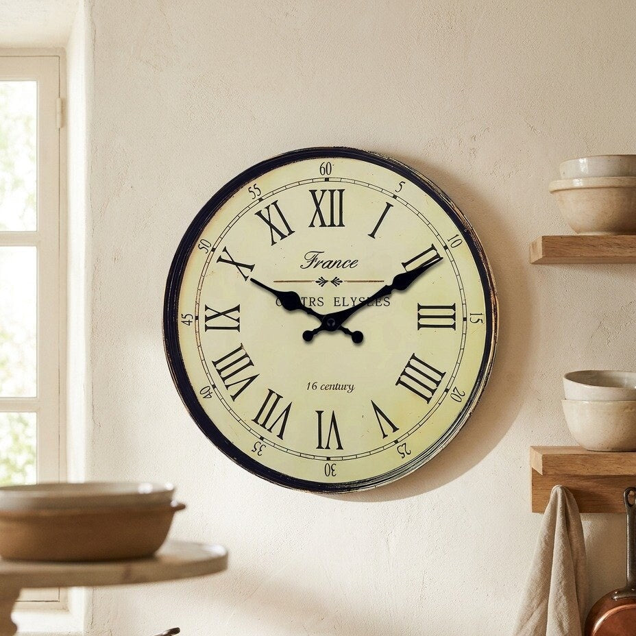Vintage Roman Numeral Wall Clock – product image