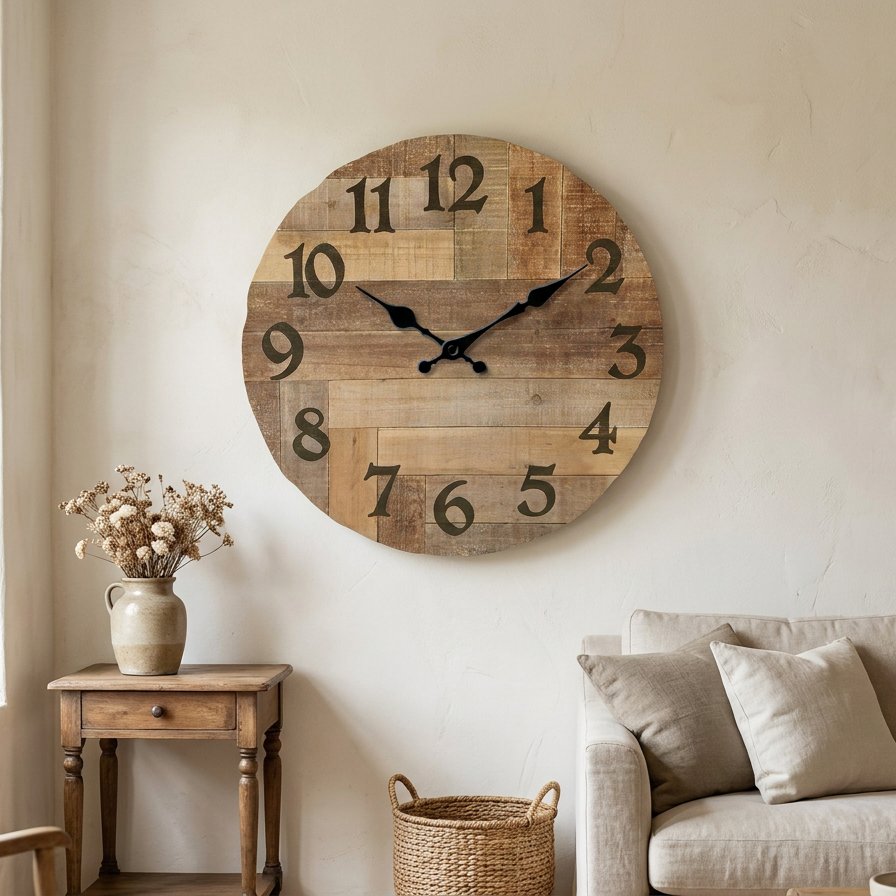 Vintage Wooden Wall Clock – product image