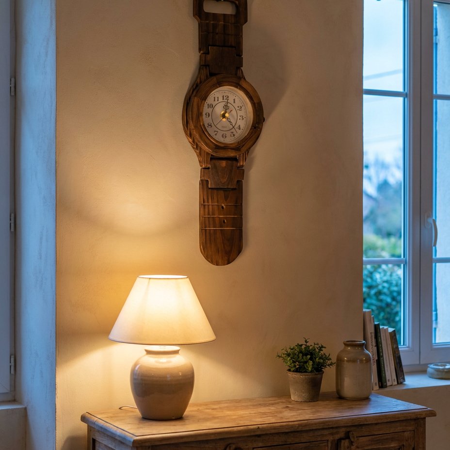 Wall Clock Watch Wood – product view 4