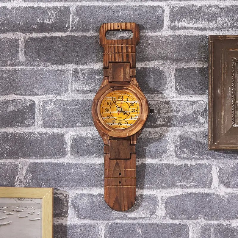 Wall Clock Watch Wood – product view 6