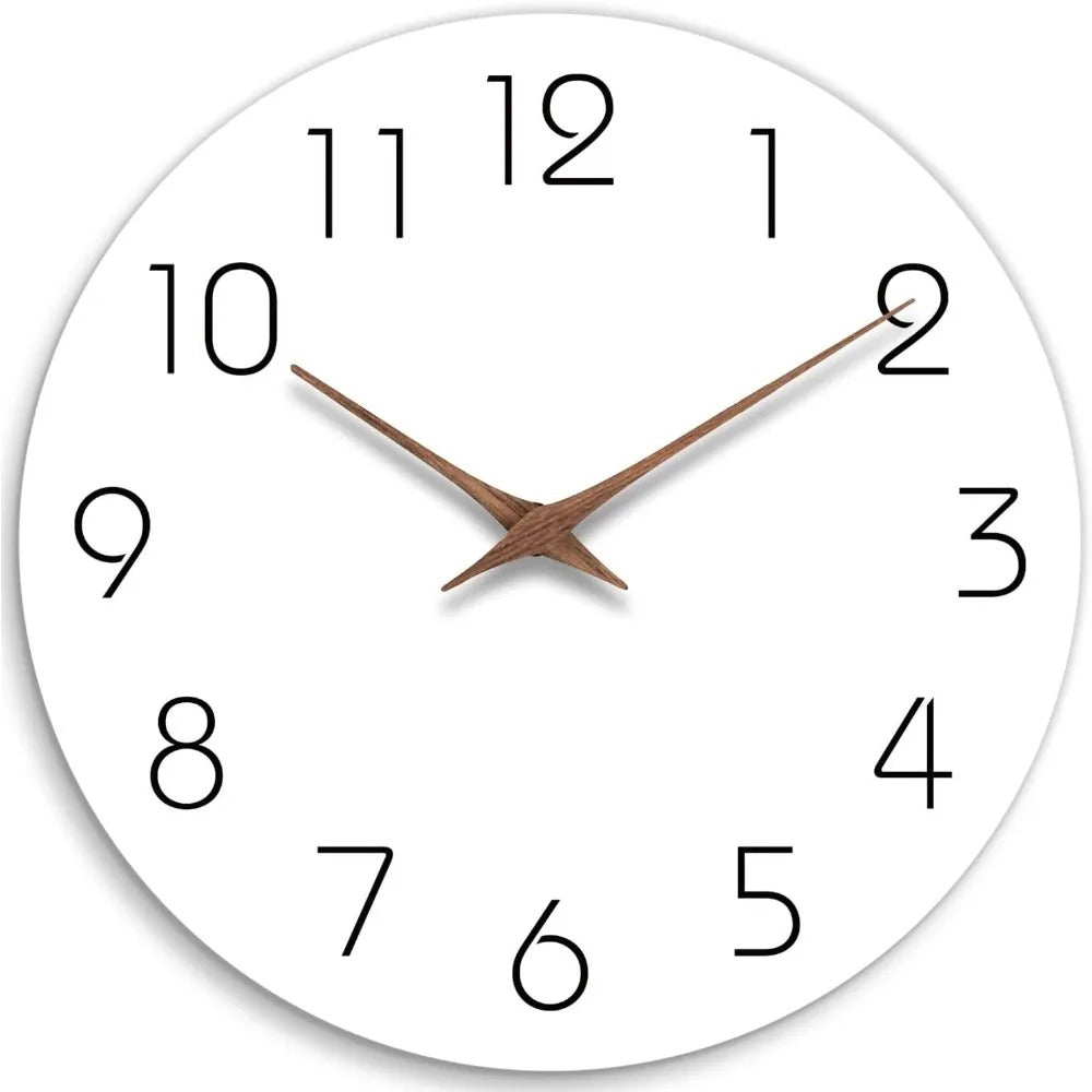 White Designer Wall Clock – product view 3