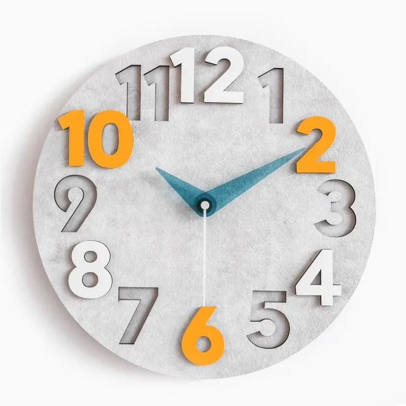 Wood-Effect 3D Numeral Wall Clock – product view 8