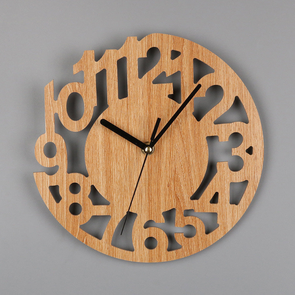 Wooden Cutout Wall Clock – product view 4