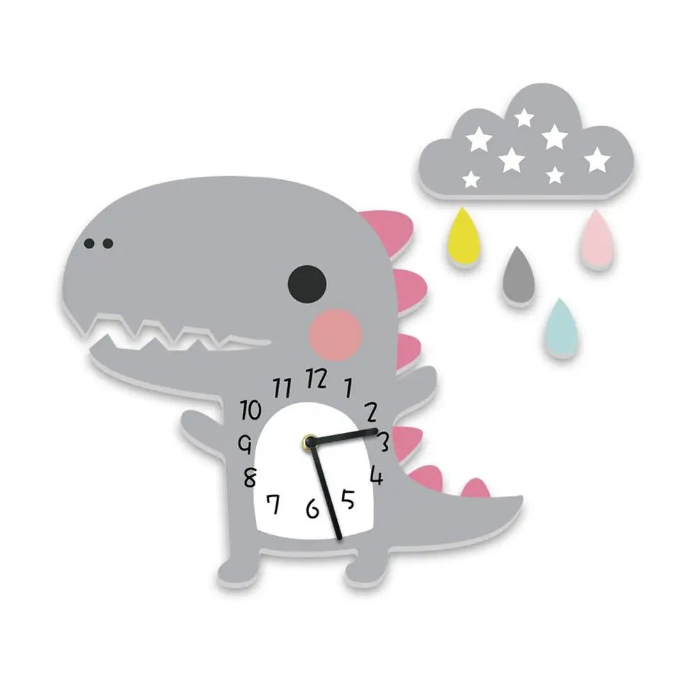Wooden Dinosaur Children's Wall Clock – product view 2