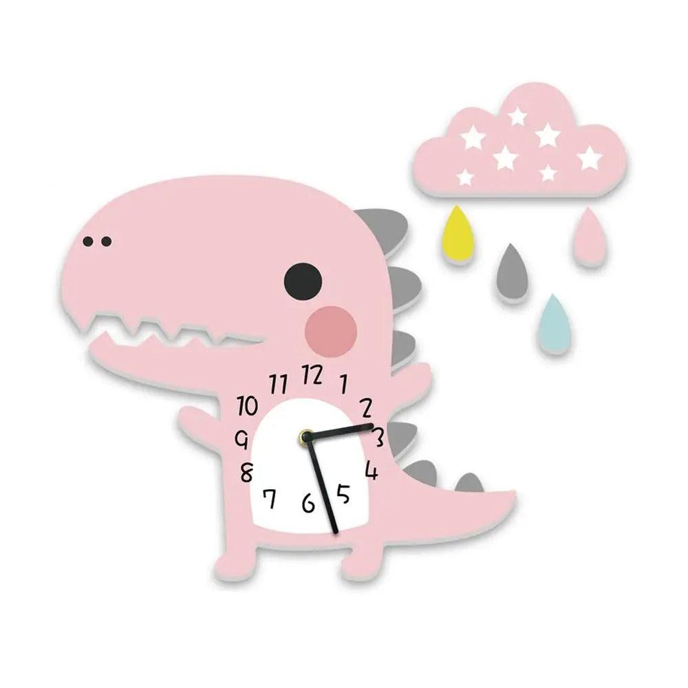 Wooden Dinosaur Children's Wall Clock – product view 4
