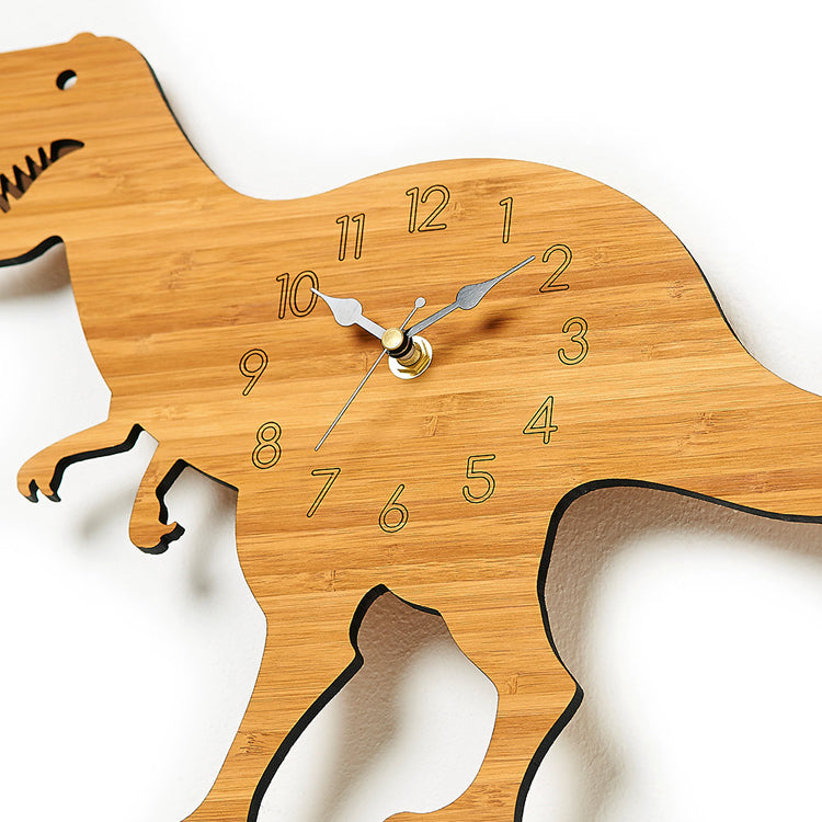 Wooden Dinosaur Wall Clock – product view 3
