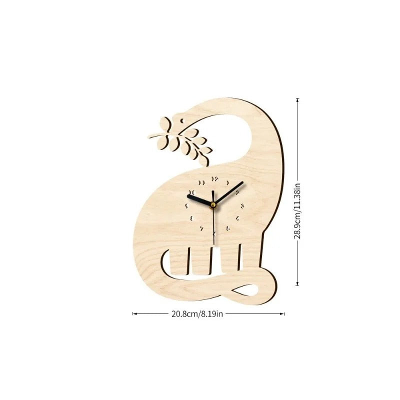 Wooden Elephant Wall Clock – product view 6