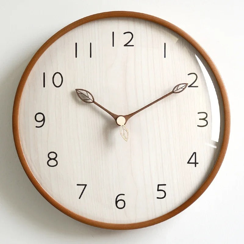 Wooden Leaves Wall Clock – product view 7
