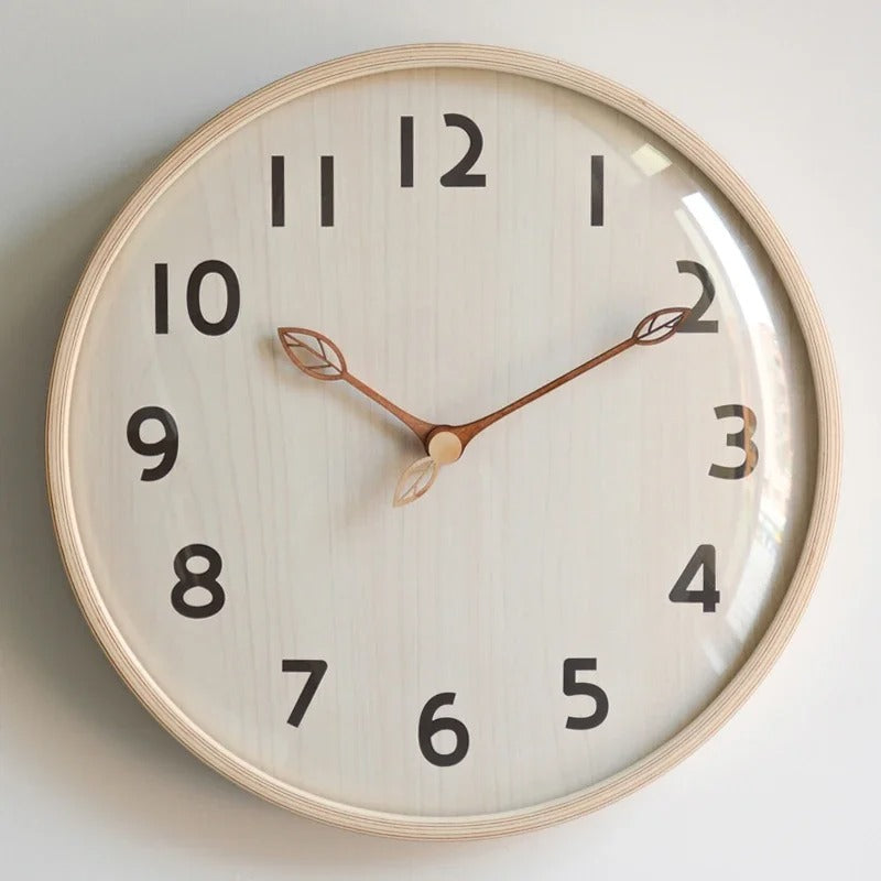 Wooden Leaves Wall Clock – product view 9