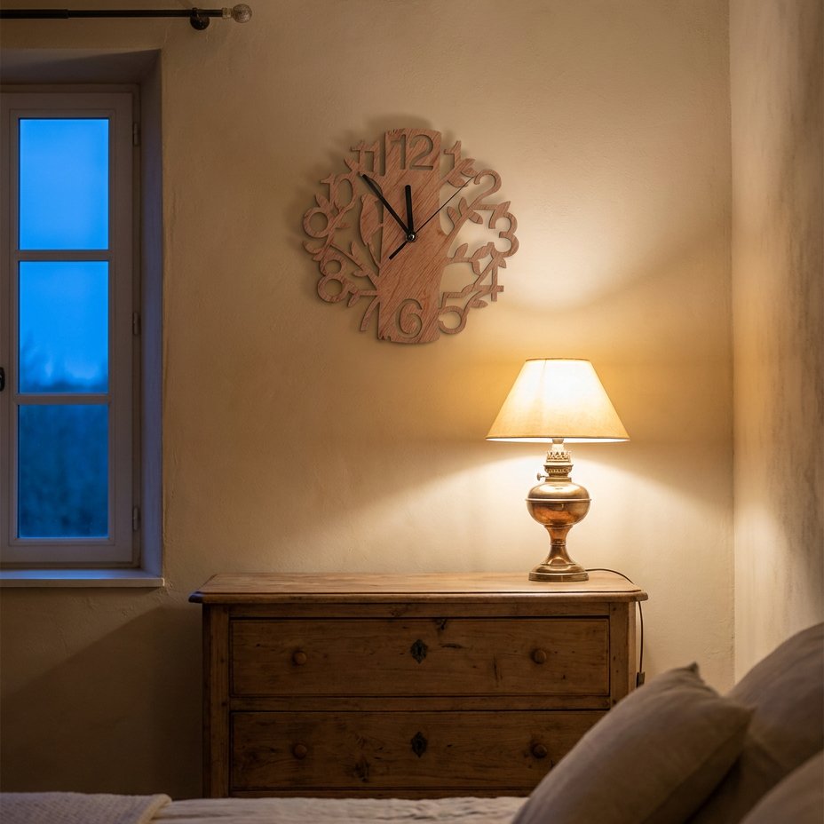 Wooden Tree Wall Clock – product view 4