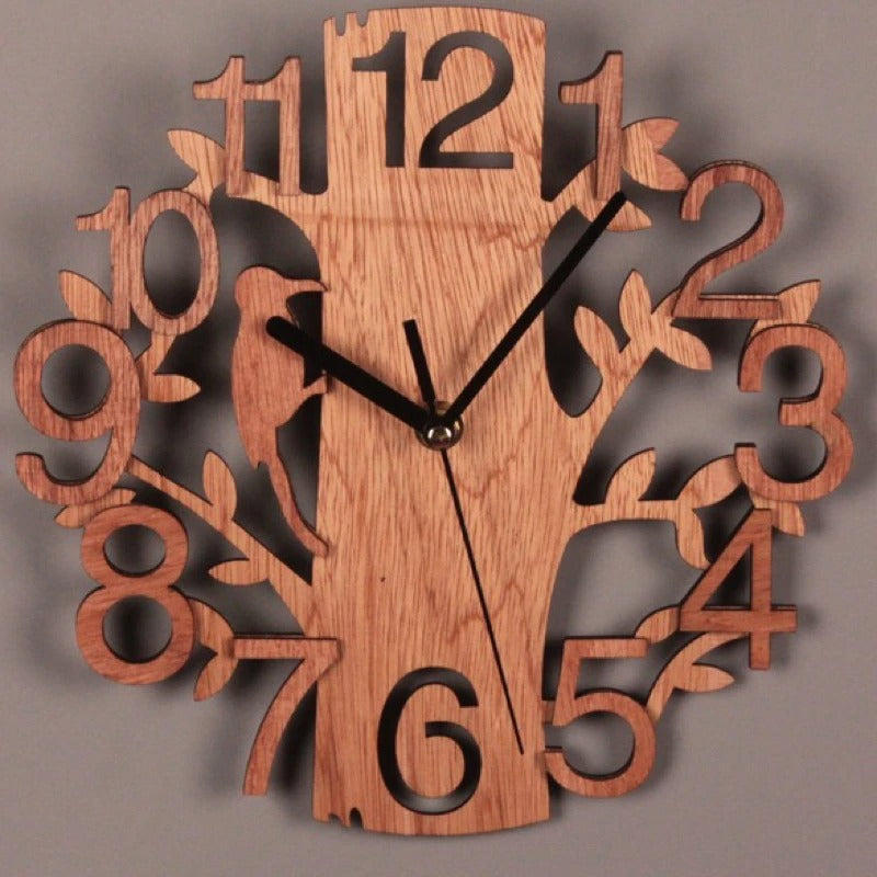 Wooden Tree Wall Clock – product view 6