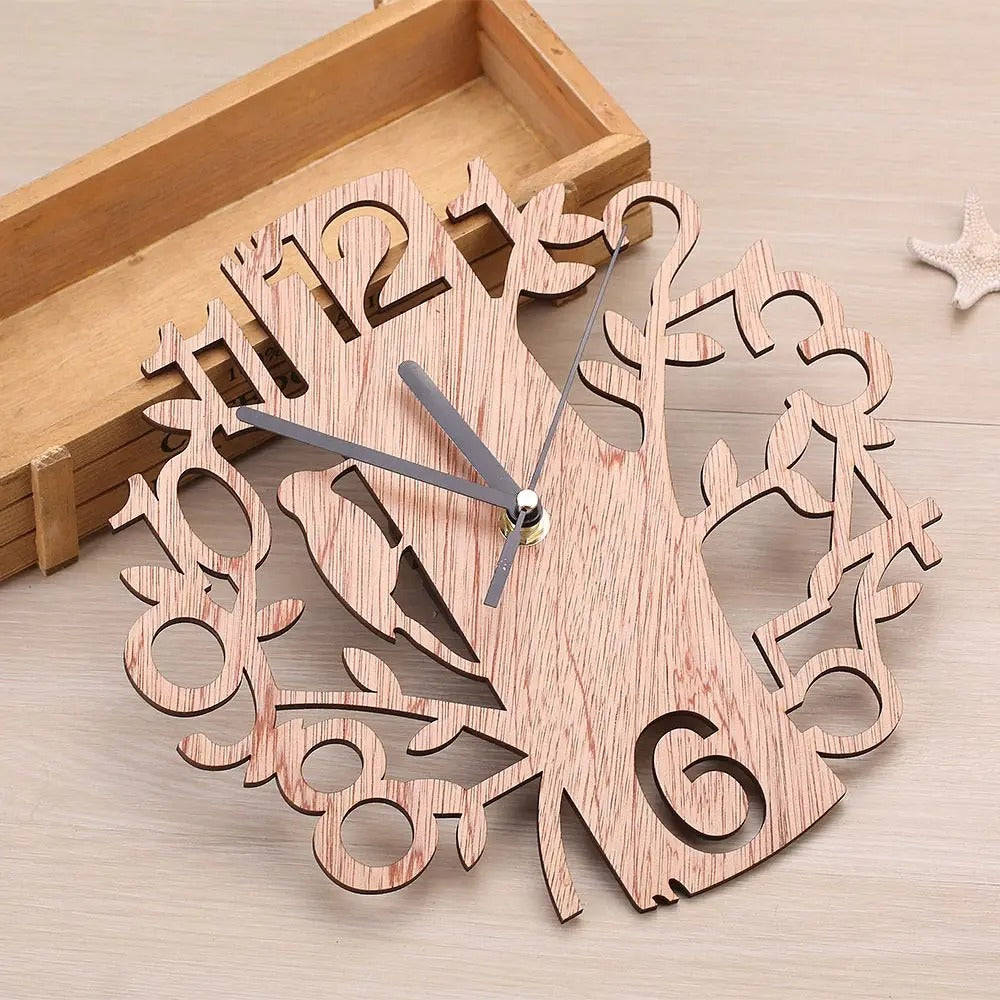 Wooden Tree Wall Clock – product view 7