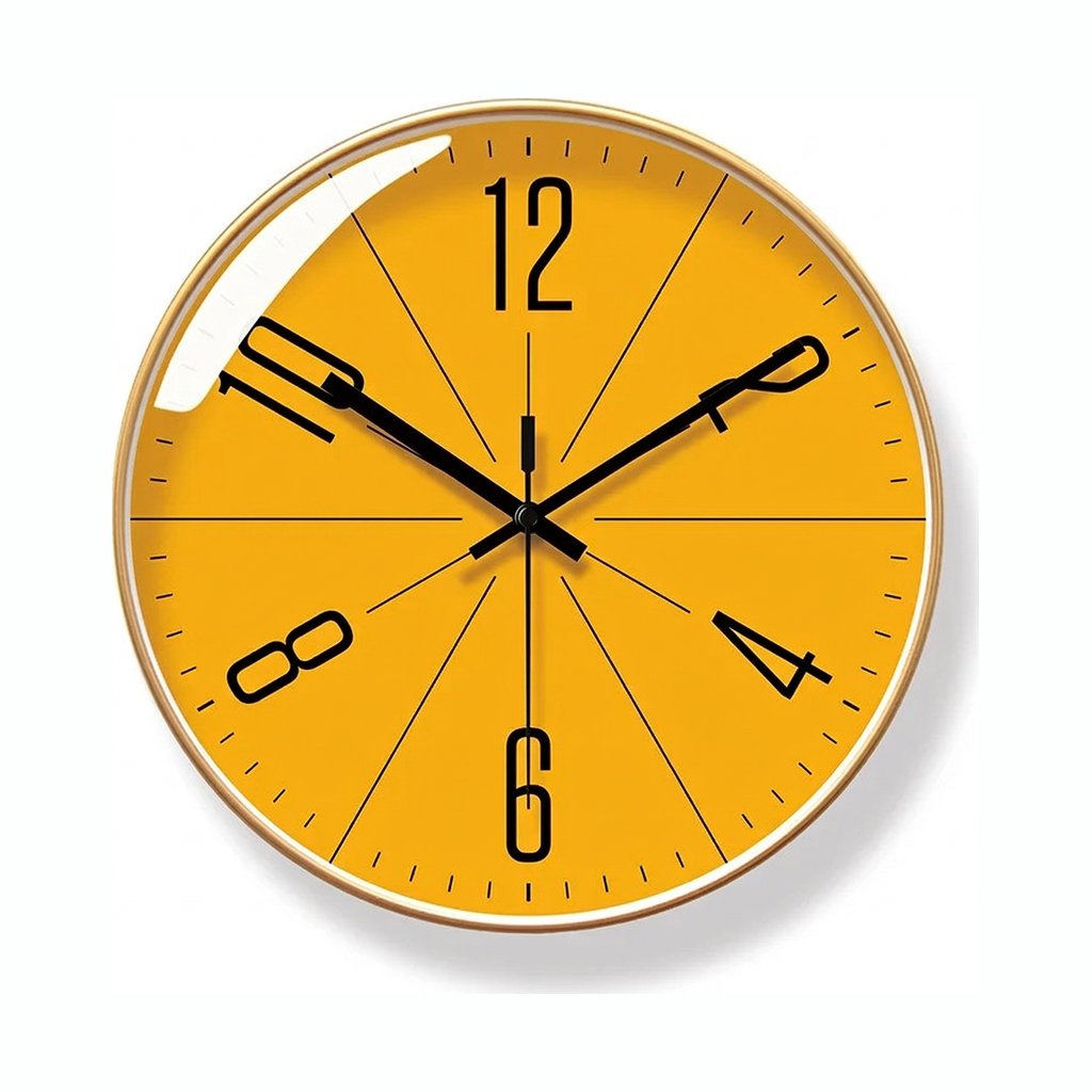 Yellow Dial Wall Clock – product view 6