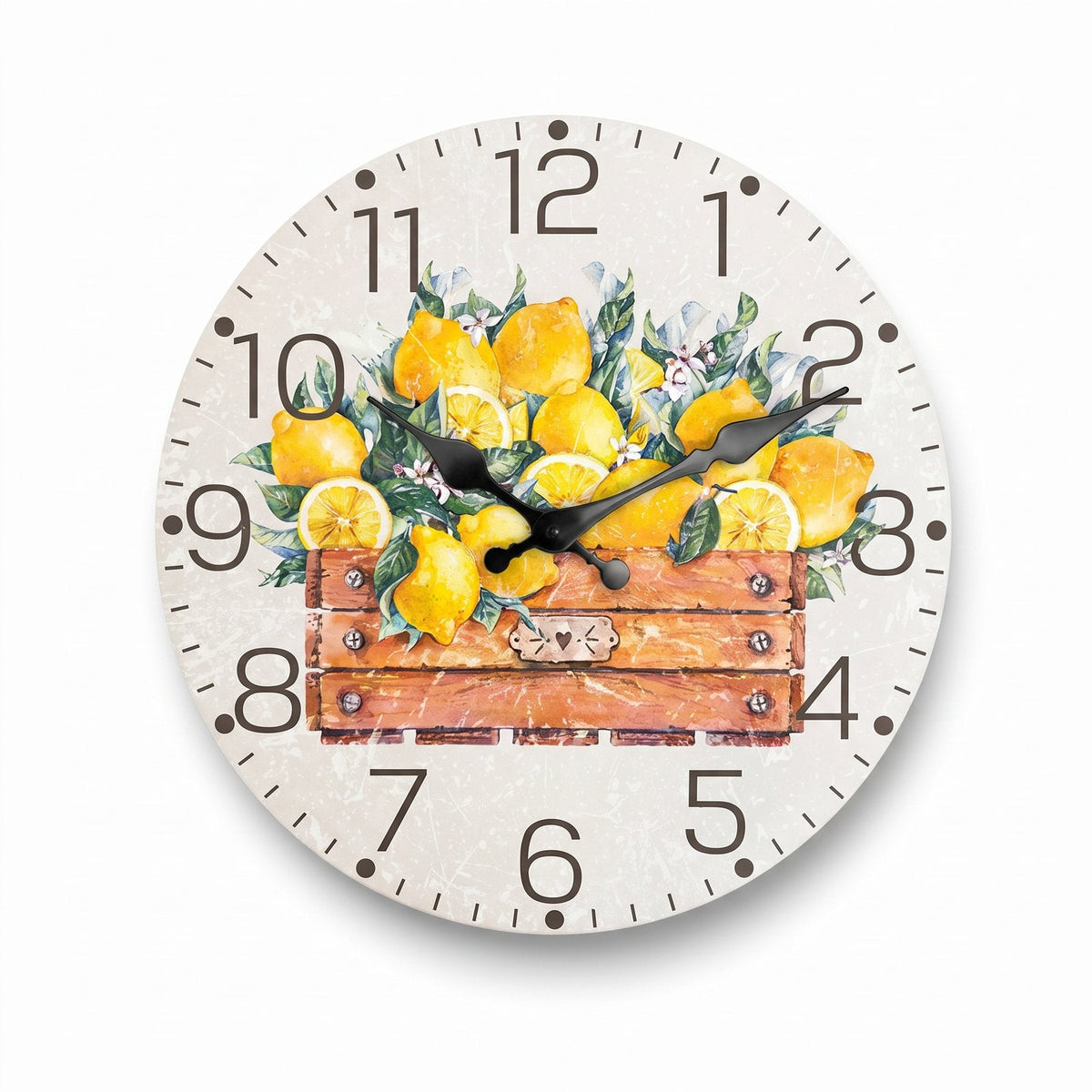 Yellow Lemon Kitchen Wall Clock – product view 5